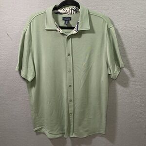 Daniel Hechter sage green Button Down Shirt Mens L casual soft stretchy casual